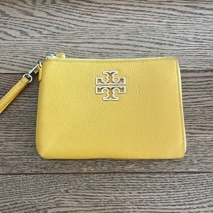 Tory Burch yellow clutch/wallet